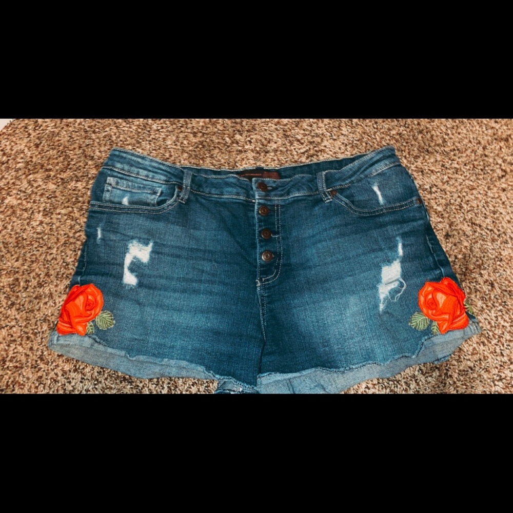 High wasted jean shorts